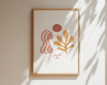 Meditative Calmness Art Print: Abstract Boho Wall Decor