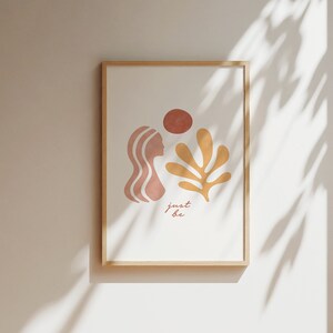 Meditative Calmness Art Print | Boho Wall Decor | Boho Feminist Artwork | Abstract Wall Art Prints | Mindfulness Wall Art