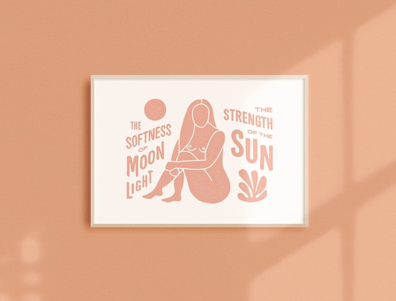 Feminist Art Print: Sun and Moon Self Love Wall Decor
