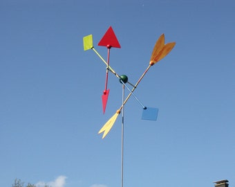 Windspiel Windobjekt Windrad  Nr. 4 bunt