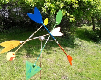 Garten Windspiel Windobjekt Windrad  bunt Nr. 6