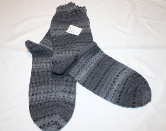 Gr. 46/47, Handgestrickte Socken, Wollsocken, Arztsocken, Kuschelsocken, Socken gestrickt, Diabetikersocken