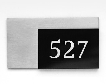 Bsign - Moderne kamernummers - Stalen kantoornummerbord - Hotelbedrijf