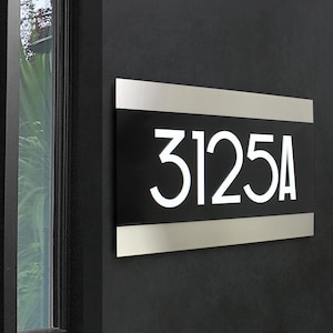 Address Plaque, Building Number Sign, House Number Plaque, Front Door Sign, Metal House Number Sign, Door Numbers Plate, Street Numbers Sign