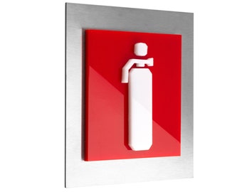 Bsign - Fire Extinguisher Sign - Modern Design - Fire Safety Signs - Extinguisher Inside Plate