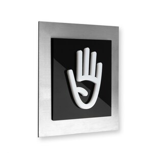Bsign - Steel Staff Only Sign - Modern Design - Door Plaque Staff Only for Office - Wall Plate