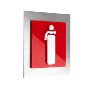 Bsign - Fire Extinguisher Sign - Modern Design - Fire Safety Signs - Extinguisher Inside Plate