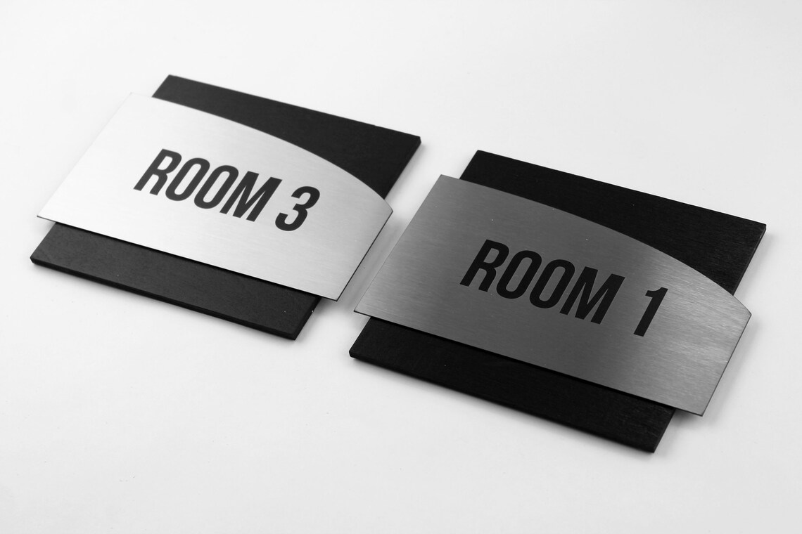 Door Number Sign Modern Exam Room Numbers Apartment Door Etsy