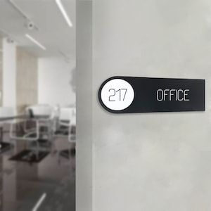 Restroom Signs for Hotel or Office - Wall Apartment Door Numbers, Unit Number Sign, Room Number Sign, Hotel Room Door Signs, Office Signs