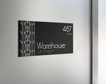 Custom Acrylic Door Sign: Office, Room Number, Apartment