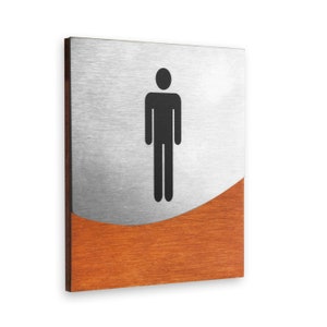 Bsign - Steel Restroom Sign - Man Bathroom Plate - Jure Design - WC Toilet Signage