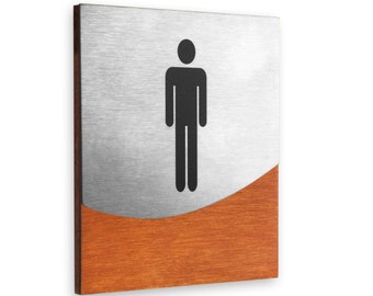 Bsign - Steel Restroom Sign - Man Bathroom Plate - Jure Design - WC Toilet Signage