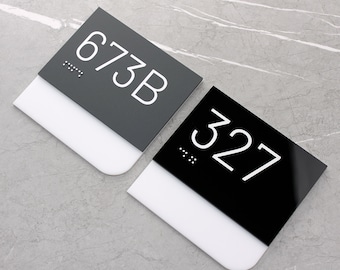 Bsign - Apartment, Hotel, Office Door Number Sign - Unit Room Numbers Plaque