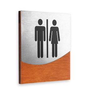 Bsign - All Gender Restroom Sign - Steel Toilet Sign - Wc Signage - Jure Design - Bathroom Decor