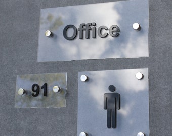 Modern Bsign Door Numbers and Plaques - Office Hotel and Apartment Identification