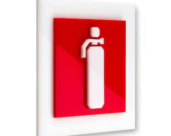 Bsign - Fire Extinguisher Sign - Fire Safety Symbols - Extinguisher Wall Plaque
