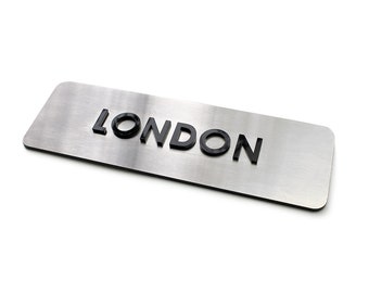 Bsign - World Clock Sign - Time Zone Clock Signs - Steel Sign for Wall - Wall Clocks - Lobby sign