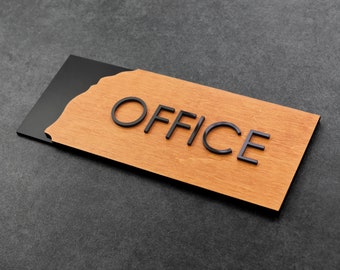 Custom Wooden Office Door Sign: Personalized Room Signage