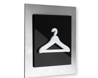 Bsign - Cartel de acero para armario - Diseño moderno - Cartel metálico para puerta