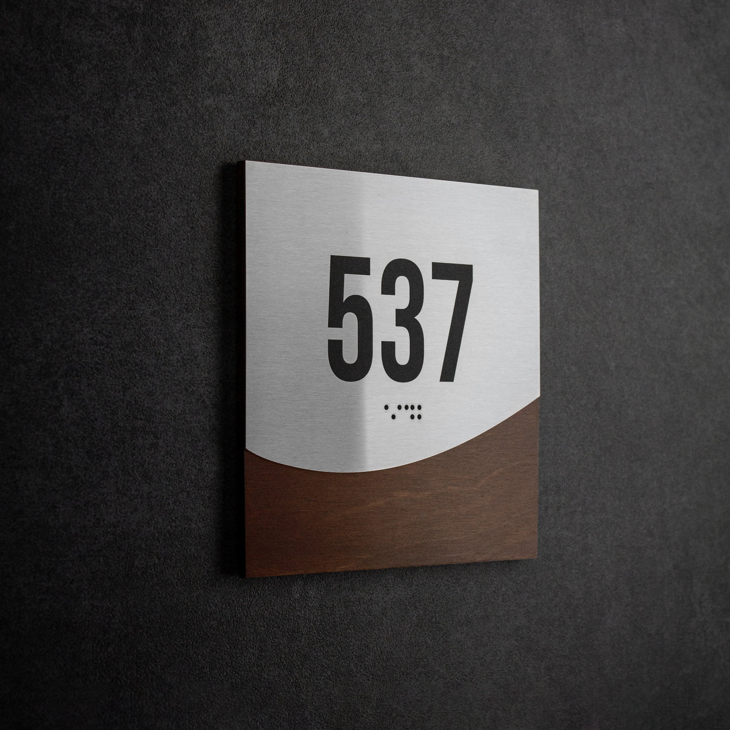 Number 3019 Personalized Wooden & Steel Door Number Sign: Modern Office, Hotel ...
