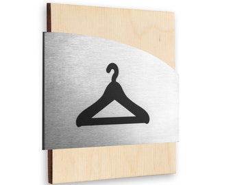 Bsign - Wardrobe Sign - Сhanging Room Plate - Dressing Room Plaque - Wardrobe Icon