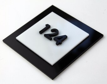 Door Numbers - Decal for Door - Front Door Sticker - Number Plate - Modern House Numbers - Apartment Numbers - Flat Numbers - Sign Flat Room