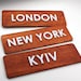 Bsign - World Clock Sign - Time Zone Clock Signs - Wood Sign for Wall ...