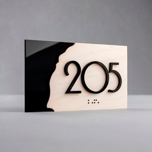 Bsign - Wooden Numbers - Door Numbers - Apartment Number Sign - Room ...