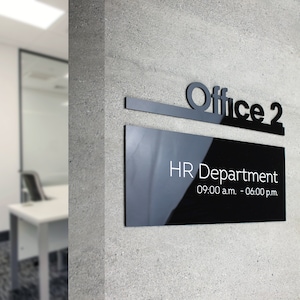Bsign - Last Name Sign - Office Sign - Office Sign For Door - Office Name Sign - Acrylic Sign