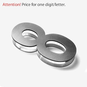 Bsign - Minimalist Office Door Numbers - Steel and Modern Numbers Sign for House, Apartment, Room - Hotel Door Signage