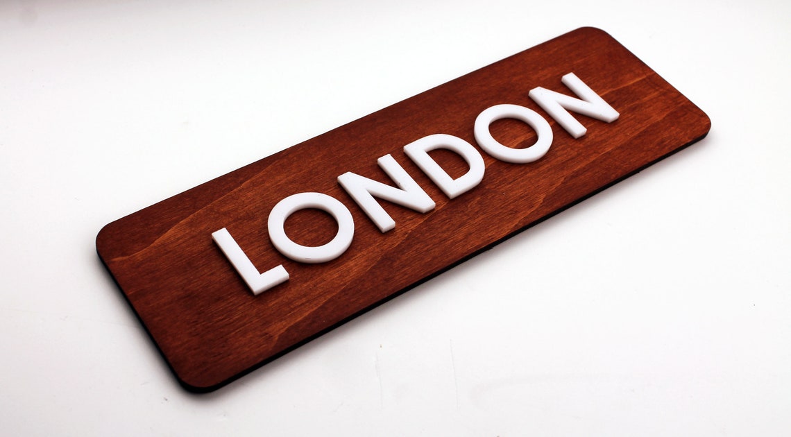 Time Zone Clock Sign Custom World Clock Sign Wood Sign for Etsy