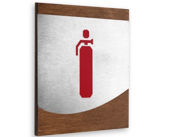 Bsign - Fire Extinguisher Sign - Safety Extinguisher Plate - Warning Sign Wall Decor