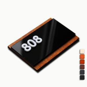 Bsign - Elegant Door Numbers - Apartment Number - Room Numbers Plaque - Hotel Numbers Plate - Flat Numbers - Condominium Door Sign