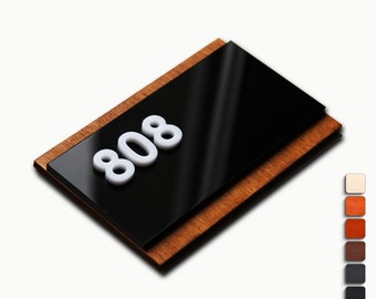 Bsign - Elegant Door Numbers - Apartment Number - Room Numbers Plaque - Hotel Numbers Plate - Flat Numbers - Condominium Door Sign