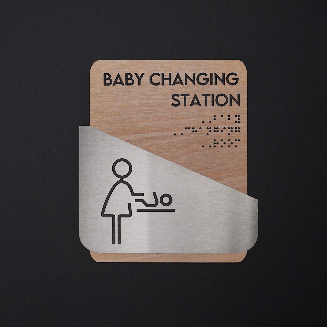 Baby Change Room Sign for Mother - Door Plate 