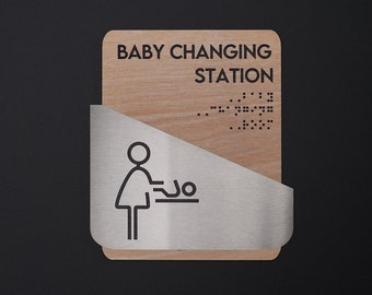Baby Wickelschild für Mutter - Türschild im ""Downhill"" Design ."