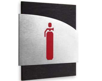 Bsign - Fire Extinguisher Plate - Safety Signs - Steel Extinguisher Symbol