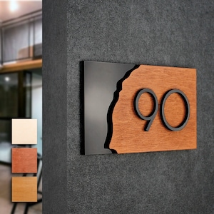 Bsign - Wooden numbers - Door Numbers - Apartment Number Sign - Room Plate