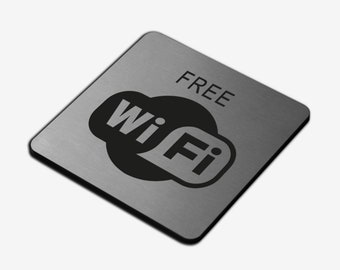 Bsign - Metal Sign Free Wi-Fi Sticker - stainless steel decals