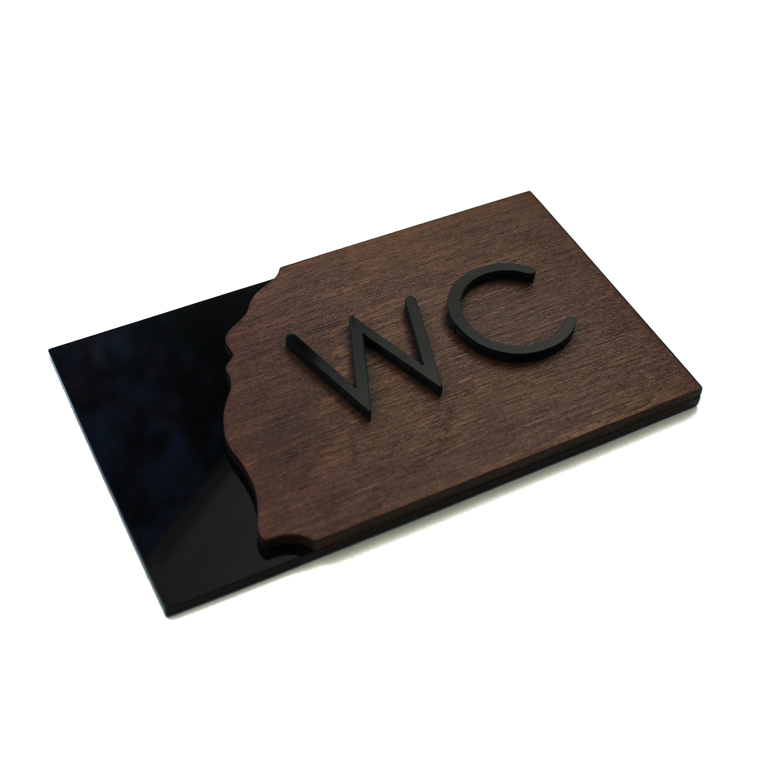 Wc Sign Classy Bsign - WC Bathroom Decor Sign - Restroom Toilet Signs - Modern Door ...