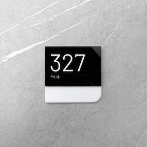 Bsign - Apartment Door Number Sign - Unit Room Numbers Plaque