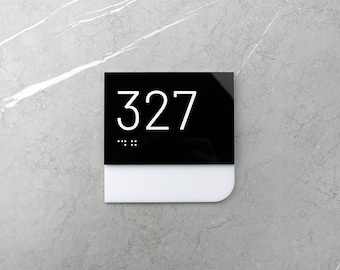 Bsign - Apartment Door Number Sign - Unit Room Numbers Plaque