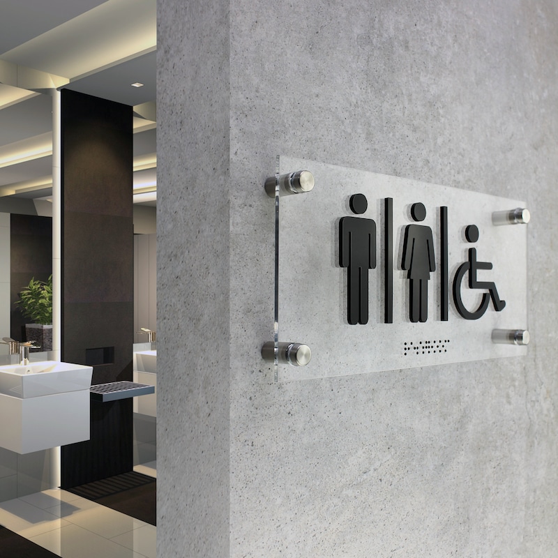 Inclusive Toilet Sign - Etsy UK