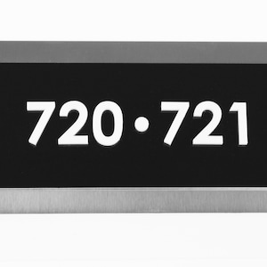 Modern Steel Door Number Sign: Custom Acrylic Hotel Room Plate