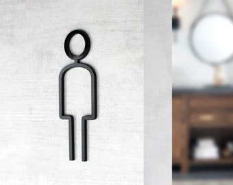 Bsign - Modern Toilet Sign - Men Bathroom Sign - Restroom Sign