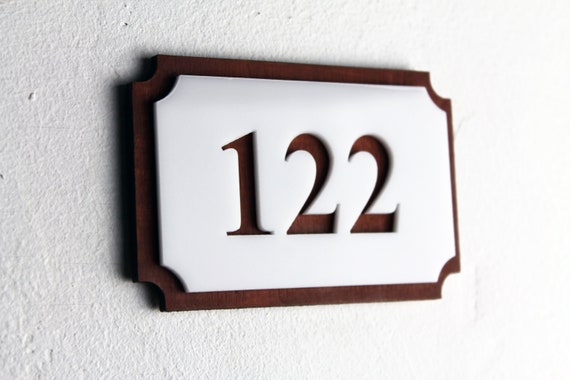 Wooden Door Numbers Front Door Sticker Room Number Etsy