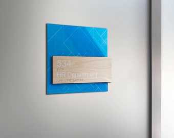 Custom Acrylic Office Door Sign: Metal Room Number, Apartment Sign