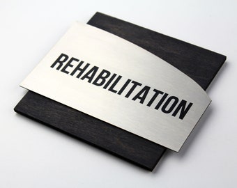 Bsign - Custom Office Door Sign - Personalized Modern Sign - Wood Wall Sign - Metal - Stainless Steel