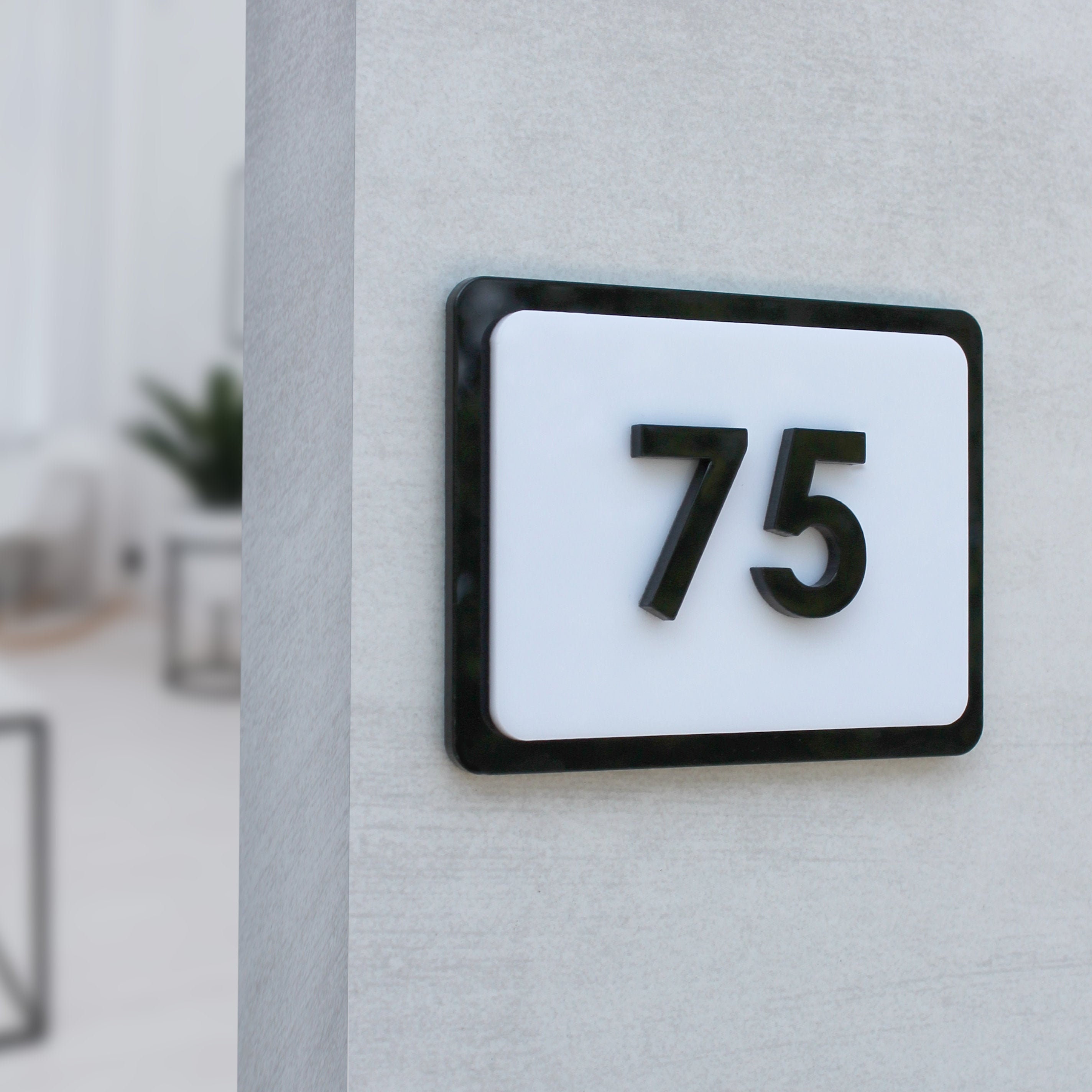 Door Number Sign Apartment Decor Number Plate Decorative Etsy