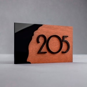 Bsign - Wooden Numbers - Door Numbers - Apartment Number Sign - Room ...
